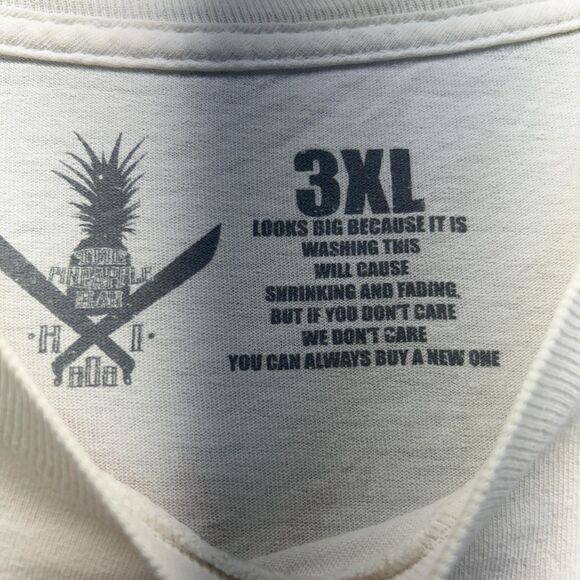 Stay Golden Shirt Mens 3XL White Graphic Pineapple Tiki Surf Casual Streetwear - Picture 4 of 9